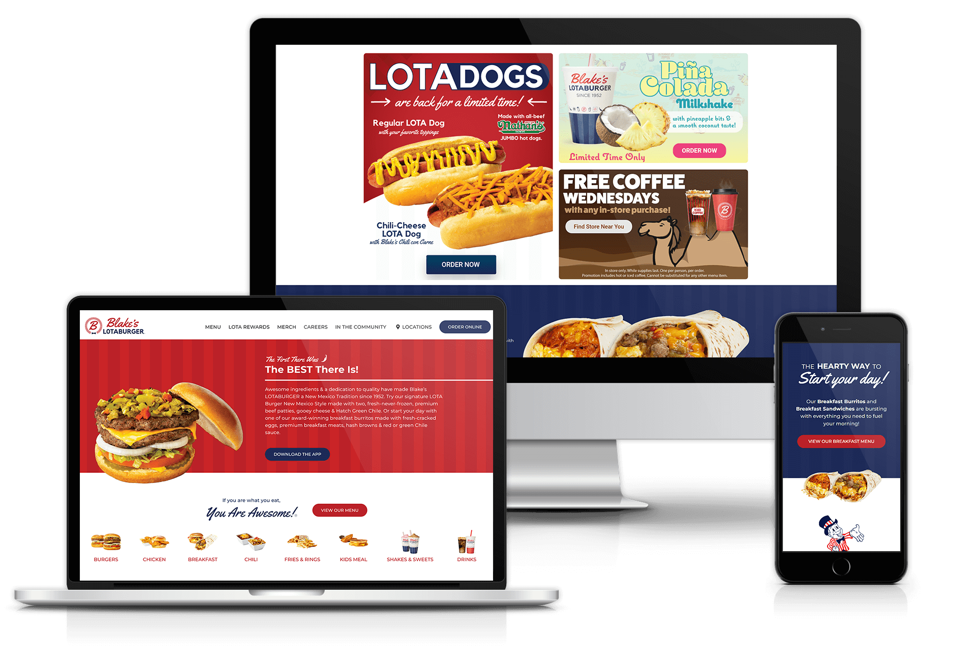 Blake's Lotaburger Website Homepage